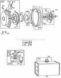 Rewind Starter AssyFueltank Diagram and Parts List for 422432-0683-02  Briggs and Stratton Engine